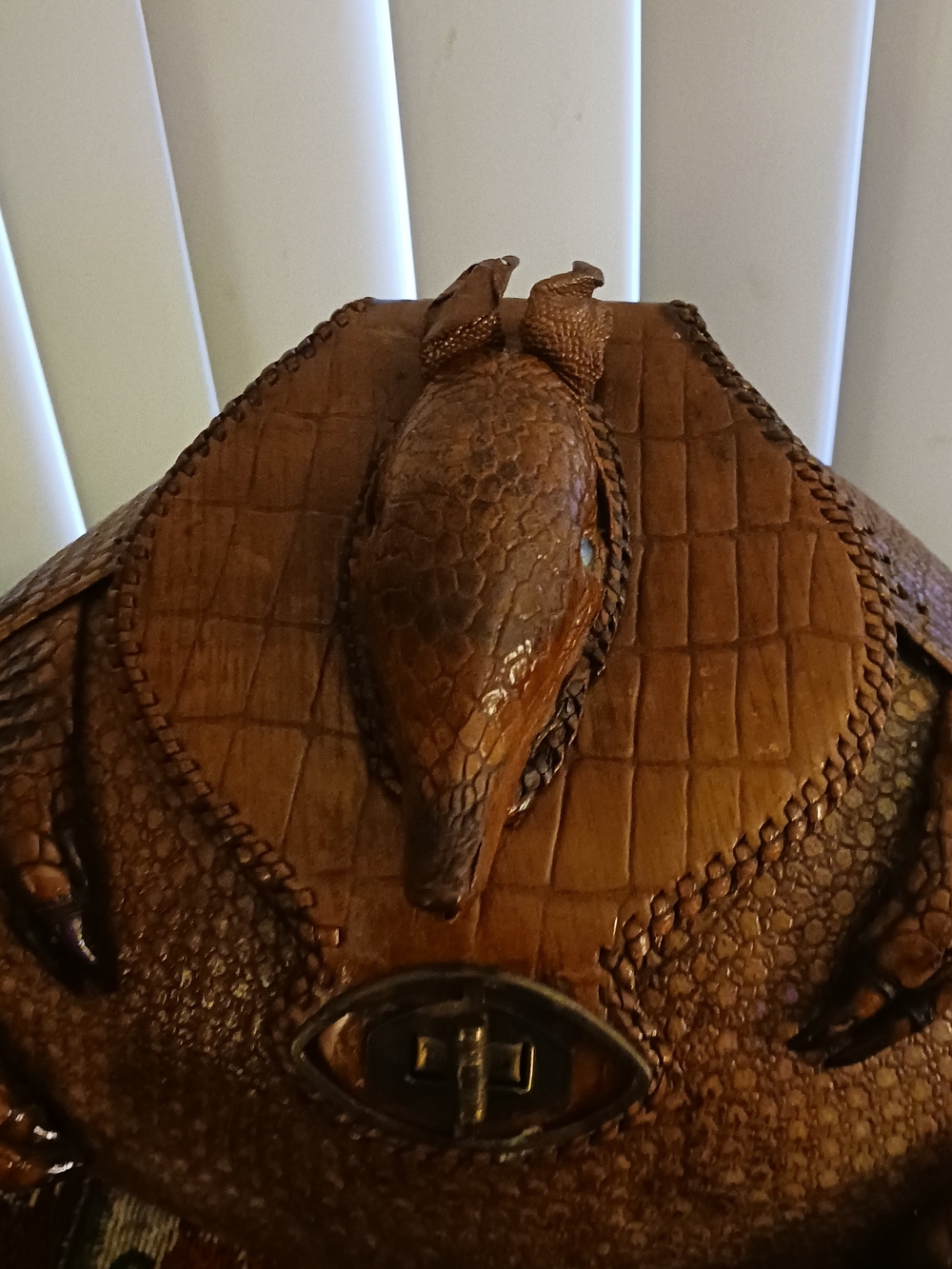 Brown Reptile-Texture Pet Habitat Accessory